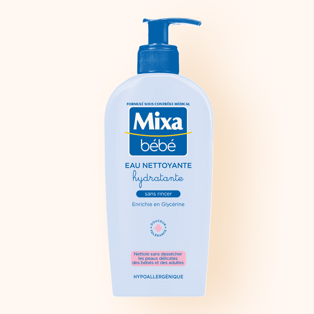 Crème lavante pour bébé corps et cheveux sans savon, Mixa (750 ml